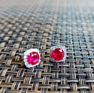 Luxurious Studs - Sterling Silver & Cubic Zirconia